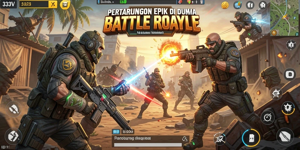 Gameplay seru di 333V dalam pertarungan Battle Royale.