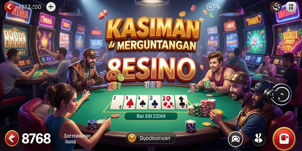 Tampilan utama 8768 yang menampilkan gameplay Kasino yang seru.