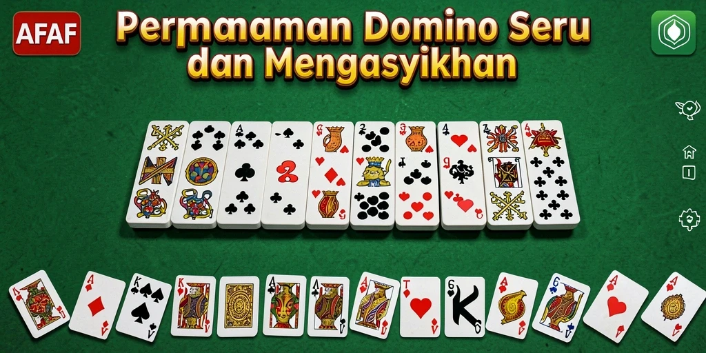 Tangkapan layar gameplay AFAF yang menampilkan serunya permainan Domino.