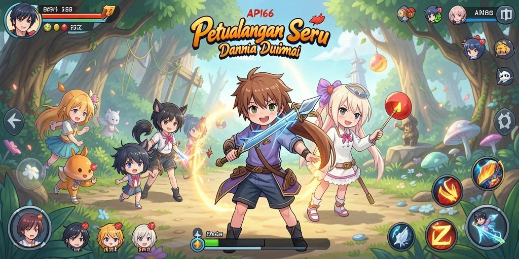 Gameplay menakjubkan dalam dunia Anime yang penuh warna.