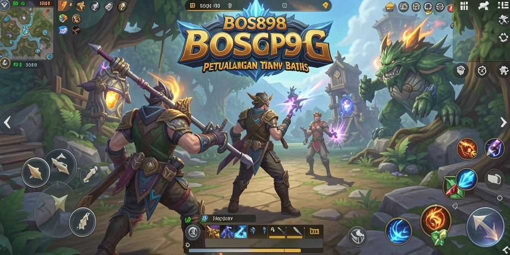 Screenshot menampilkan aksi multiplayer seru di dunia BOS898.