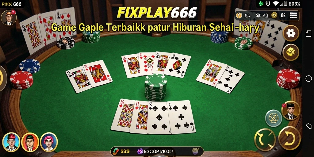 Menampilkan gameplay seru FIXPLAY666 dalam permainan Gaple.