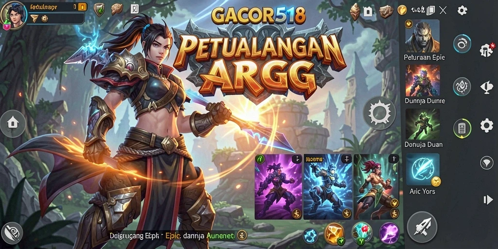 Screenshot GACOR518 menampilkan aksi epic dalam permainan ARPG.