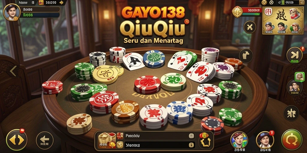 Tampilan gameplay menarik dari GAYO138 dengan kartu QiuQiu.