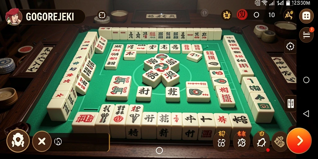 Tampilan gameplay Mahjong yang menarik di GOGOREJEKI.