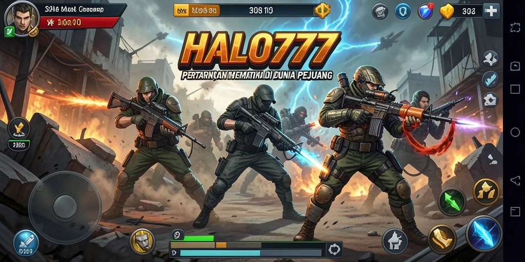 Tangkapan layar HALO777 menampilkan pertarungan seru antar karakter.