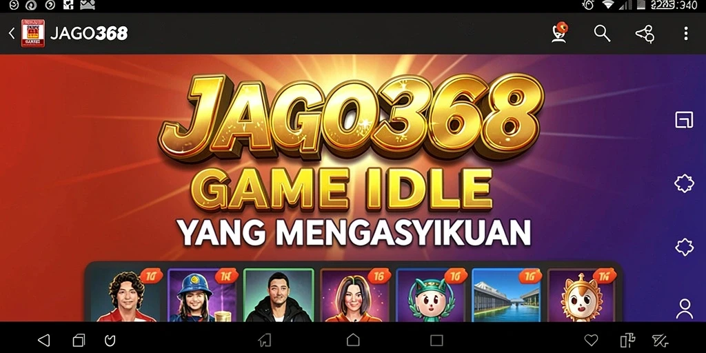 Tampilan utama gameplay JAGO368 dengan elemen Idle yang menarik.