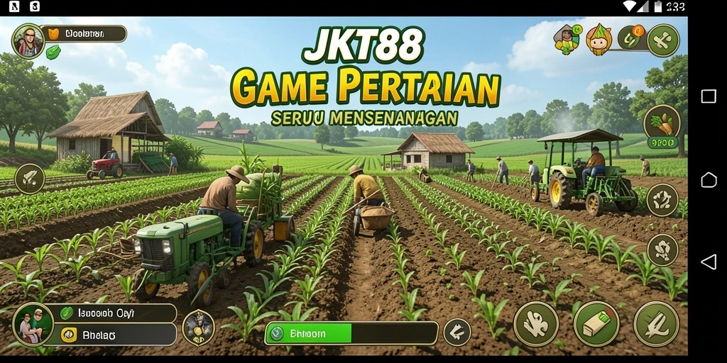 Gameplay JKT88 menampilkan keseruan bertani yang menyenangkan.