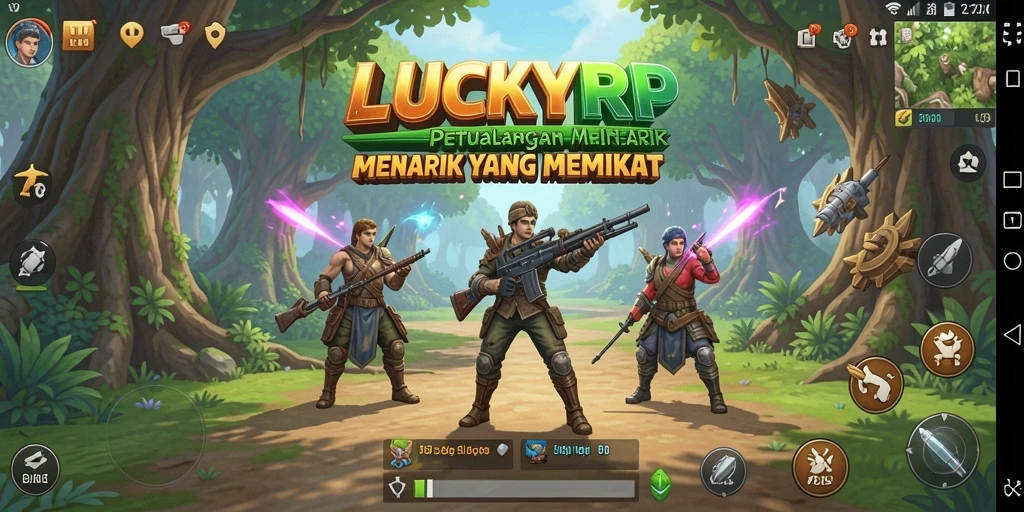 Screenshot gameplay <strong>LUCKYRP</strong> menunjukkan petualangan yang mendebarkan dan grafis menarik.