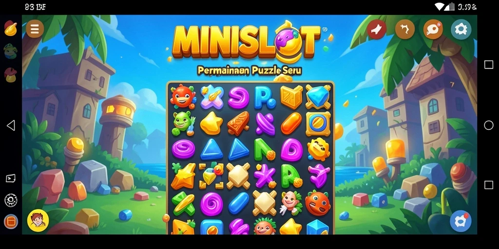 Screenshot gameplay MINISLOT menunjukkan tantangan seru dalam permainan Puzzle.