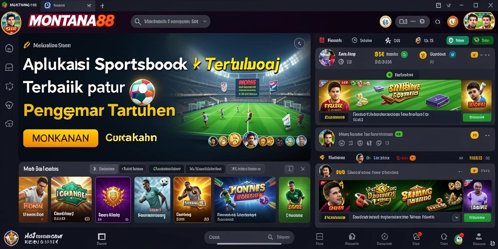 Tampilan screenshot MONTANA88 menampilkan aktifitas taruhan olahraga yang seru.