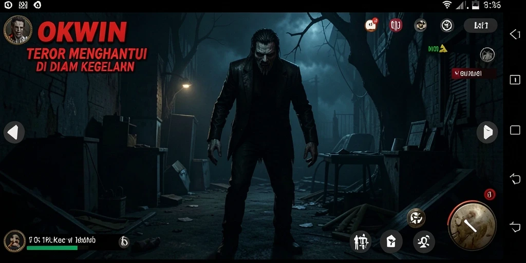 Gameplay menegangkan di <strong>OKWIN</strong> dengan suasana horror yang mencekam.