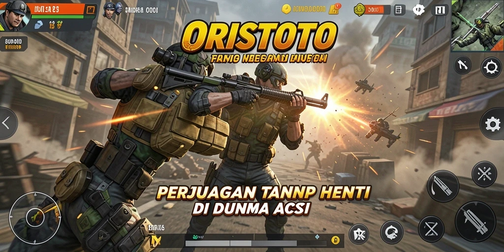 Tampilan aksi seru dalam gameplay ORISTOTO yang mendebarkan.