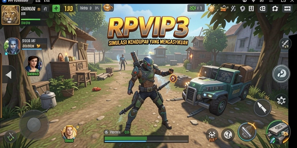 Tampilan gameplay menarik dari RPVIP3 yang menunjukkan interaksi karakter.