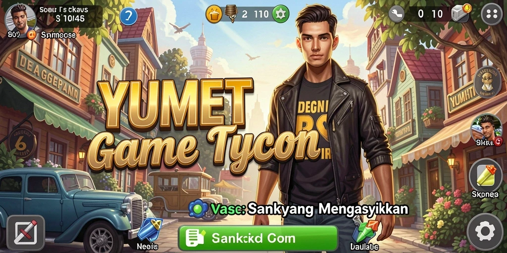 Tampilan menarik dari gameplay YUMETOTO di dunia Tycoon.